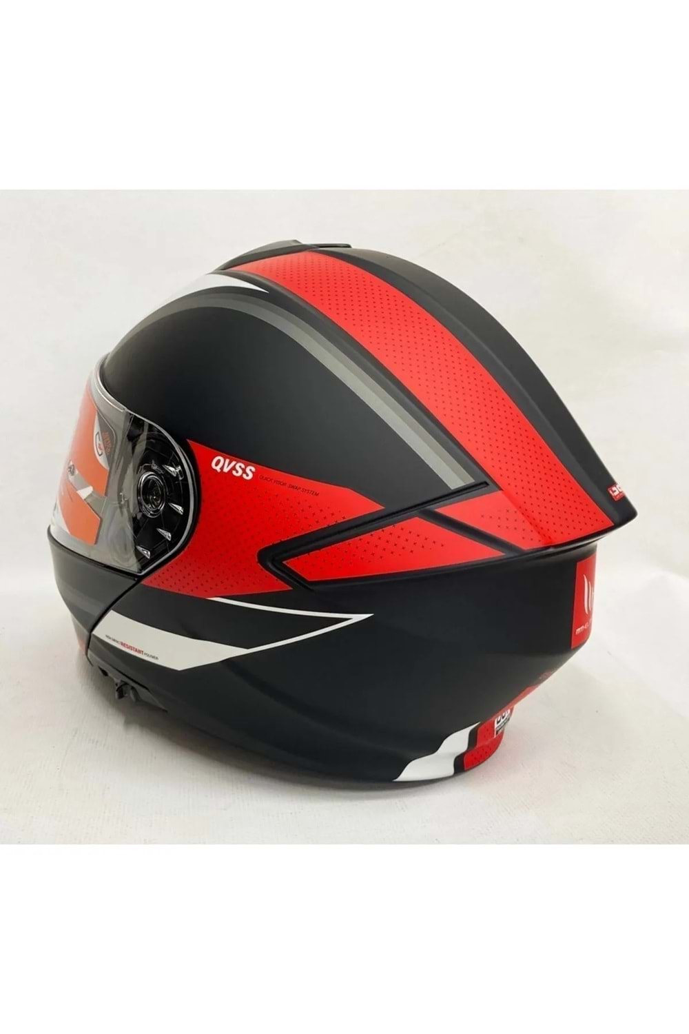 MT Genesis Cave A5 Mat Kırmızı Siyah Çene Açılır Kask