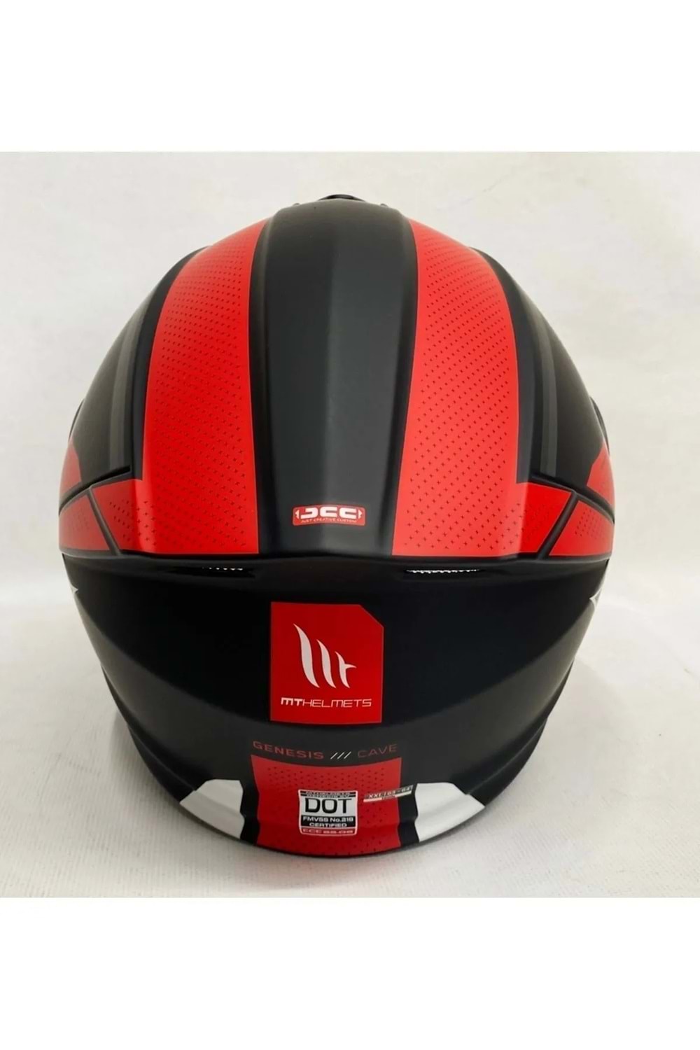 MT Genesis Cave A5 Mat Kırmızı Siyah Çene Açılır Kask