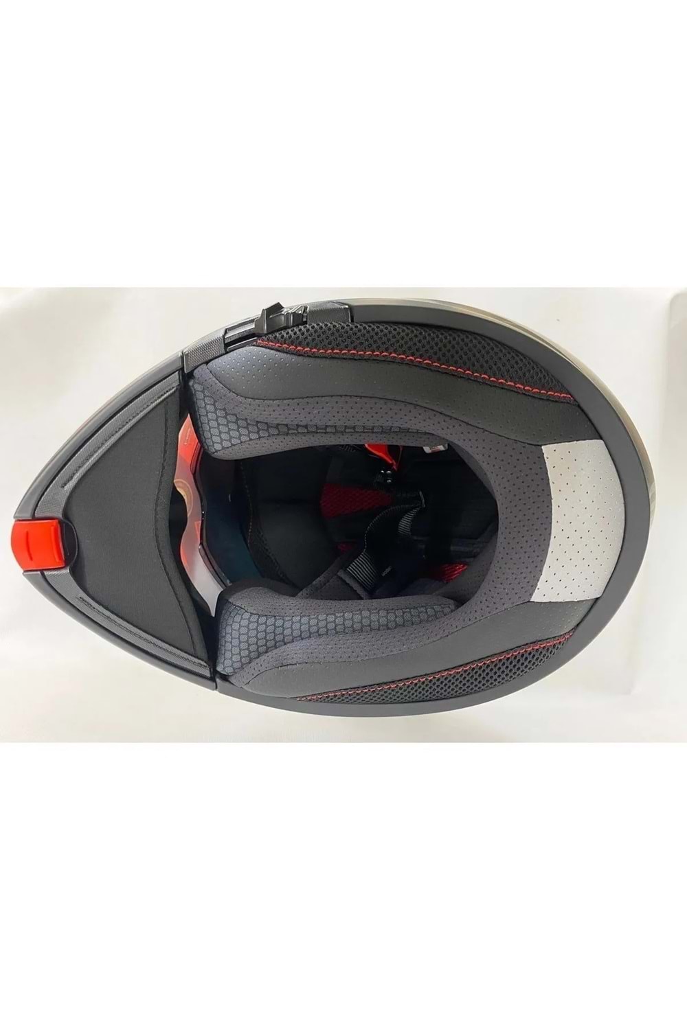 MT Genesis Cave A5 Mat Kırmızı Siyah Çene Açılır Kask