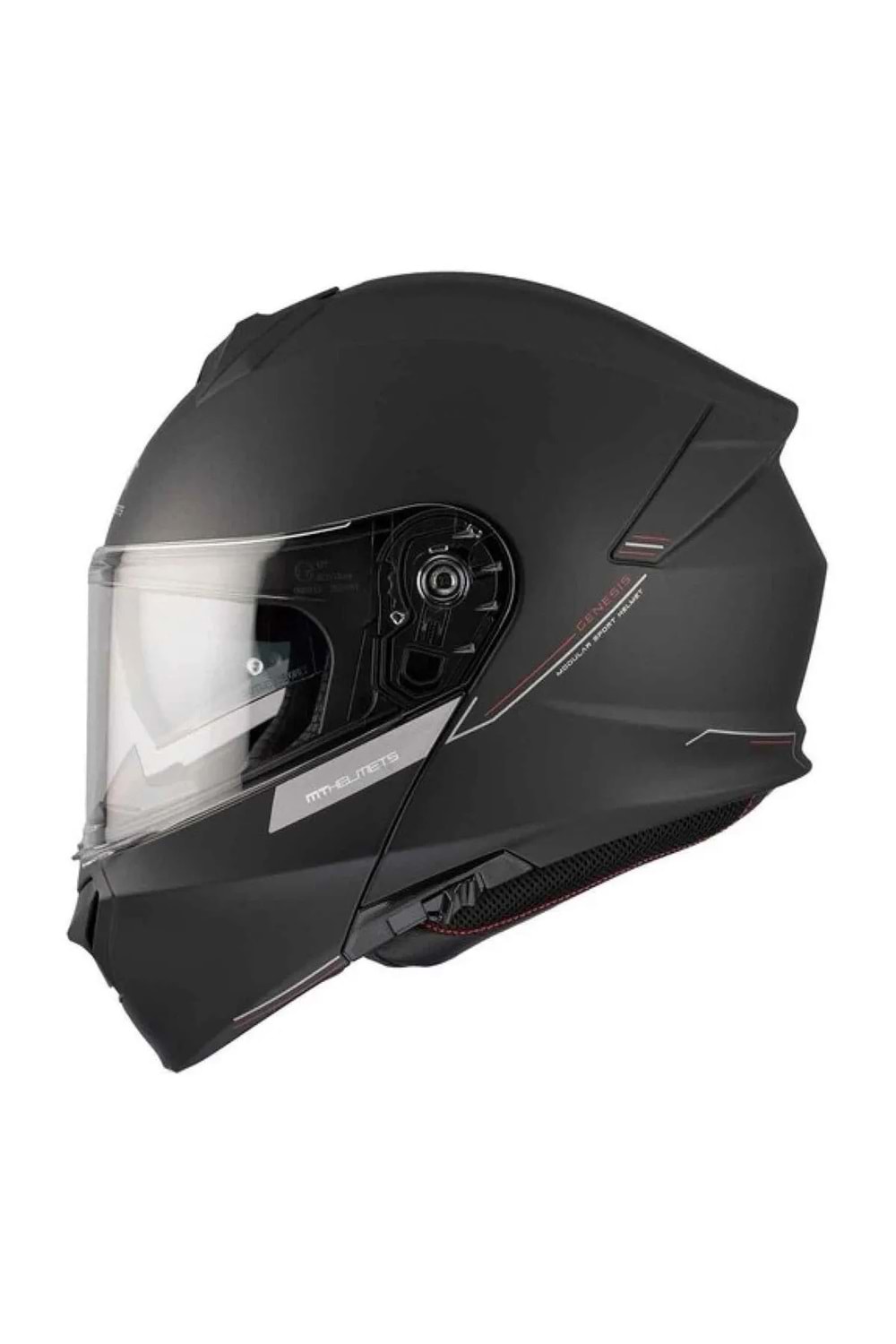 MT Genesis Sv Solid A1 Mat Çene Açılır Kask SİYAH