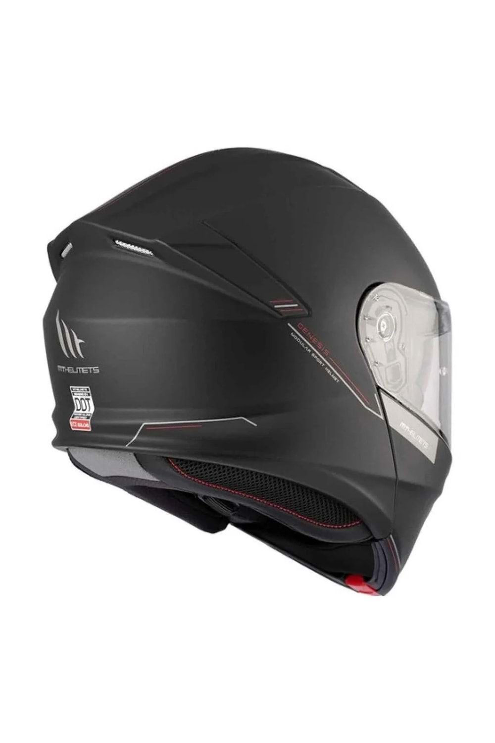 MT Genesis Sv Solid A1 Mat Çene Açılır Kask SİYAH