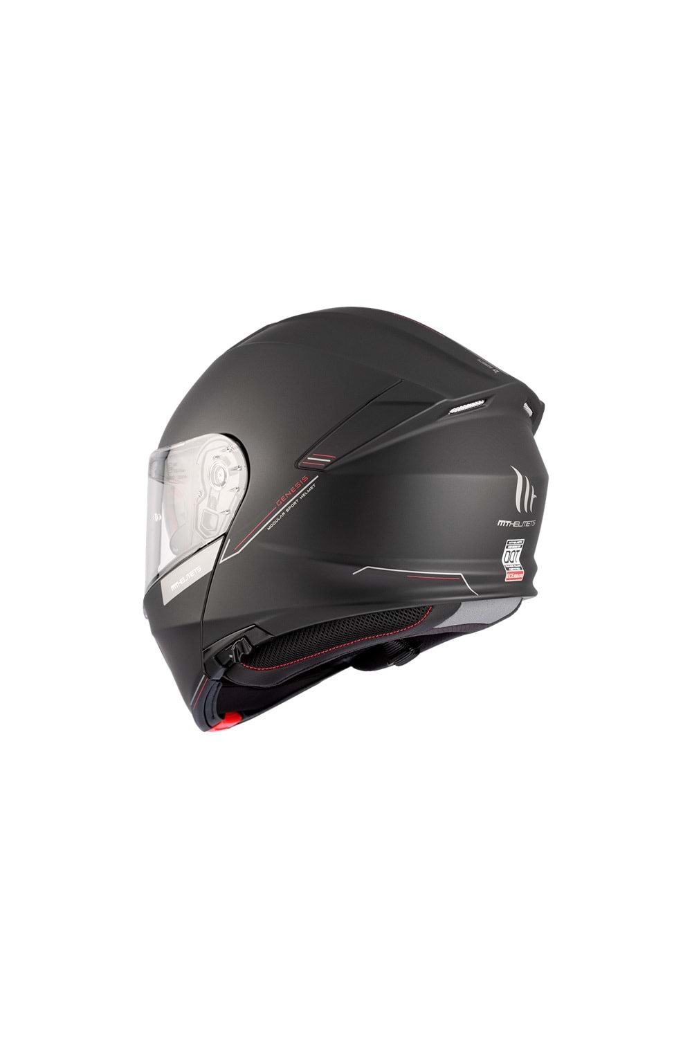 MT Genesis Sv Solid A1 Mat Çene Açılır Kask SİYAH