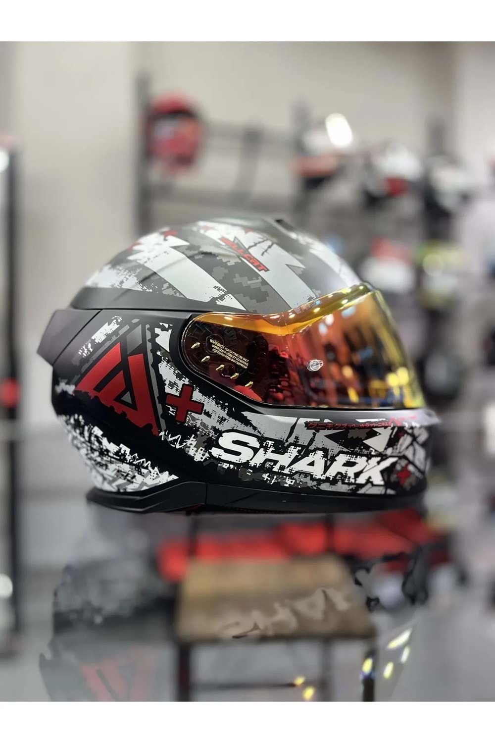 Shark Skwal I3 Hellcat Mat Siyah Beyaz