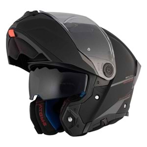 Mt Atom 2 Sv Solid A1 Mat Çene Açılır Kask MAT SİYAH