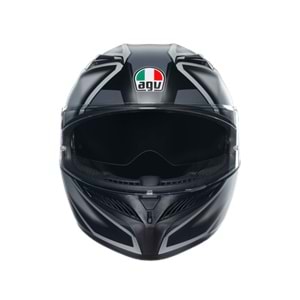 Agv K3 Compound Matt Black Grey Kapalı Kask