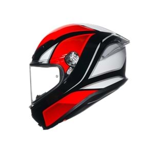 Agv K6 S Hyphen Black Red White Kapalı Kask