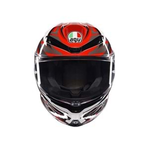 Agv K6 S Reeval White Red Grey Kapalı Kask
