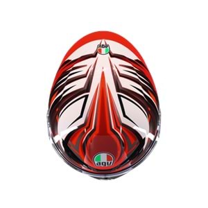 Agv K6 S Reeval White Red Grey Kapalı Kask