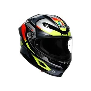 Agv K6 S Erazer Black Red Yellow Fluo Kapalı Kask