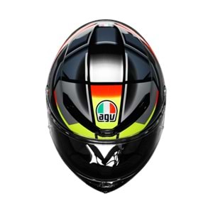 Agv K6 S Erazer Black Red Yellow Fluo Kapalı Kask