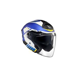 MT Cosmo Sv Cruıser C7 Mat Mavi Açık Kask