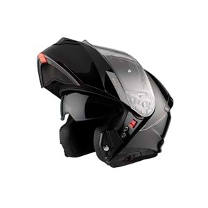 MT Genesis Sv Solid A1 Parlak Siyah Çene Açılır Kask