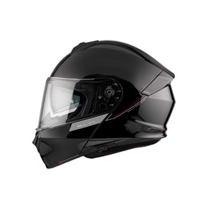 MT Genesis Sv Solid A1 Parlak Siyah Çene Açılır Kask