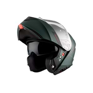 MT Genesis Sv Solid A6 Mat Yeşil Çene Açılır Kask