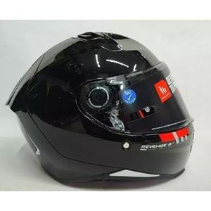 Mt Revenge 2 Solid A1 Şeffaf Vizörlü Kask Parlak Siyah
