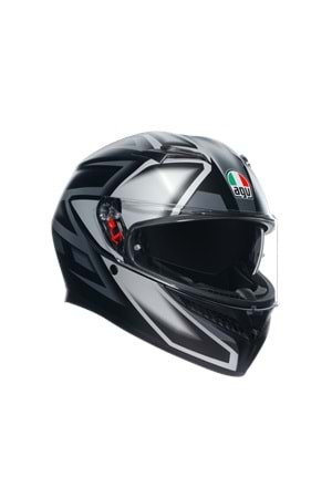 Agv K3 Compound Matt Black Grey Kapalı Kask