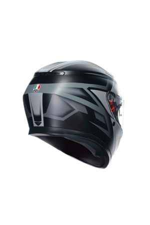 Agv K3 Compound Matt Black Grey Kapalı Kask