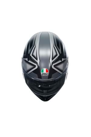 Agv K3 Compound Matt Black Grey Kapalı Kask