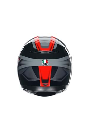 Agv K3 Compound Black Red Kapalı Kask