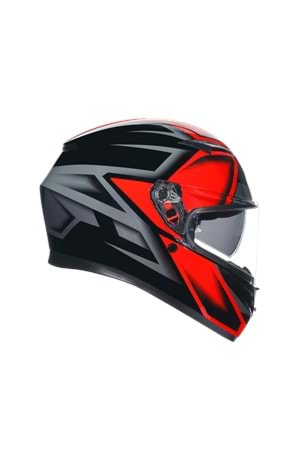 Agv K3 Compound Black Red Kapalı Kask
