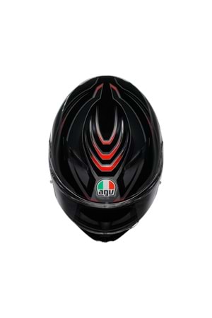 Agv K3 Syth Black Red Kapalı Kask