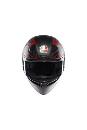 Agv K1 S Sling Matt Black Red Kapalı Kask