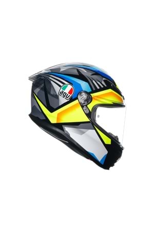 Agv K6 S Joan Black Blue Yellow Kapalı Kask