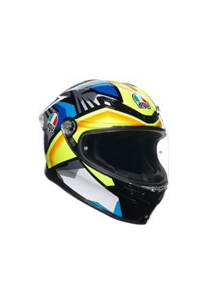 Agv K6 S Joan Black Blue Yellow Kapalı Kask