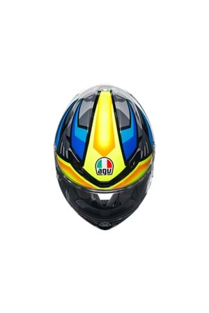 Agv K6 S Joan Black Blue Yellow Kapalı Kask