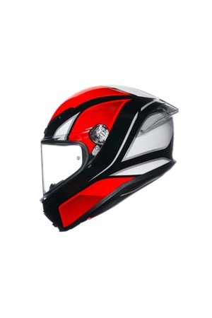 Agv K6 S Hyphen Black Red White Kapalı Kask