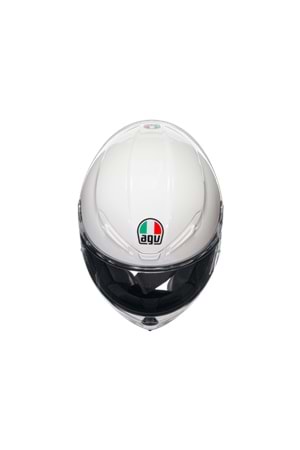 Agv K6 S Mono White Kapalı Kask