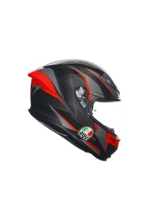 Agv K6 S Karve Matt Black Grey Red Kapalı Kask