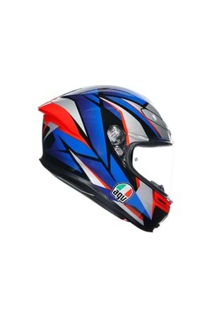 Agv K6 S Slashcut Blue Red Kapalı Kask