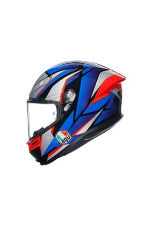 Agv K6 S Slashcut Blue Red Kapalı Kask