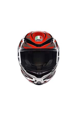 Agv K6 S Reeval White Red Grey Kapalı Kask