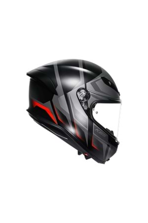 Agv K6 S Karve Matt Black Grey Red Kapalı Kask