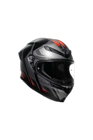 Agv K6 S Karve Matt Black Grey Red Kapalı Kask