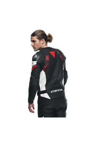 Dainese Avro 5 Blk Red Lava White Deri Mont SİYAH KIRMIZI