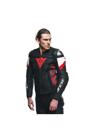 Dainese Avro 5 Blk Red Lava White Deri Mont SİYAH KIRMIZI