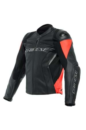 Dainese Racing 4 Black Fluo Red Deri Mont