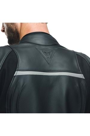 Dainese Racing 4 Black Fluo Red Deri Mont