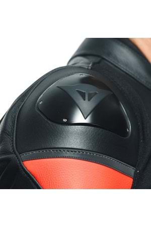 Dainese Racing 4 Black Fluo Red Deri Mont