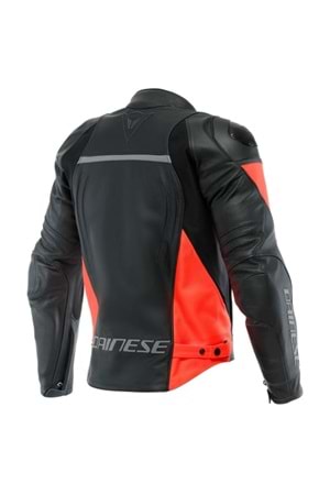 Dainese Racing 4 Black Fluo Red Deri Mont