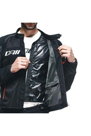 Dainese Air Frame 3 Black Red Fluo Tekstil Mont