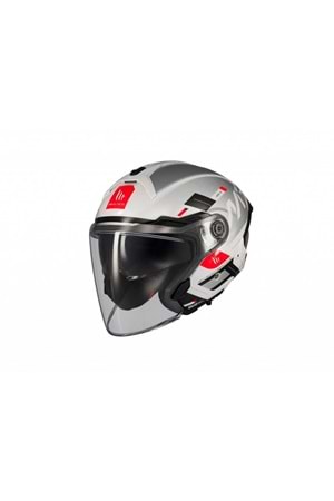 Kask Mt Cosmo Sv Silence A2 Gloss Gümüş Gözlüklü