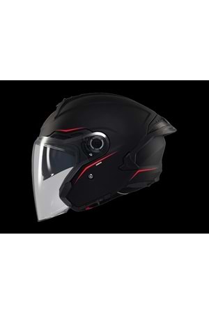 MT Cosmo Sv Solid A1 Mat Siyah Açık Kask
