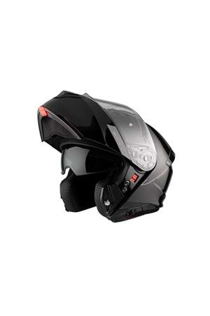 MT Genesis Sv Solid A1 Parlak Siyah Çene Açılır Kask