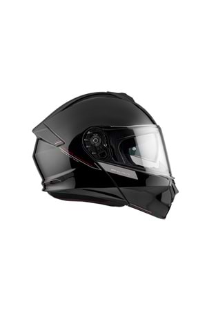 MT Genesis Sv Solid A1 Parlak Siyah Çene Açılır Kask