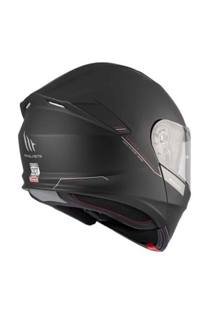 MT Genesis Sv Solid A1 Mat Çene Açılır Kask SİYAH