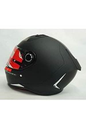MT Kask Revenge 2 Solid A1 Matt Black Şeffaf Vizörlü MAT SİYAH
